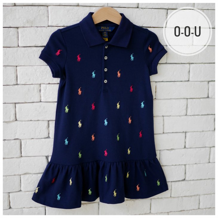 POLO RALPH LAUREN KIDS POLO PONY MESH POLO DRESS
