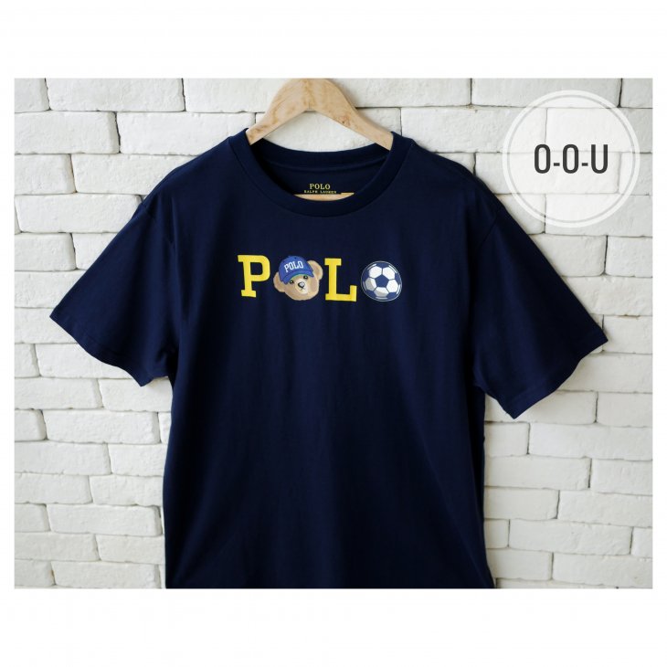 POLO RALPH LAUREN BOYS POLO BEAR & SOCCER COTTON T-SHIRT