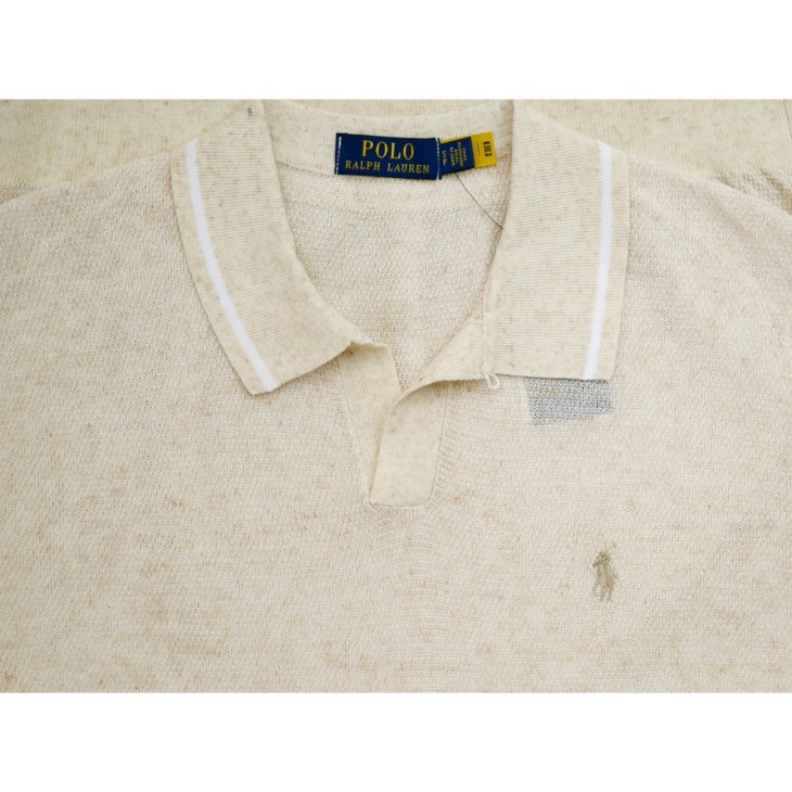 POLO RALPH LAUREN TEXTURED COTTON-LINEN SWEATER