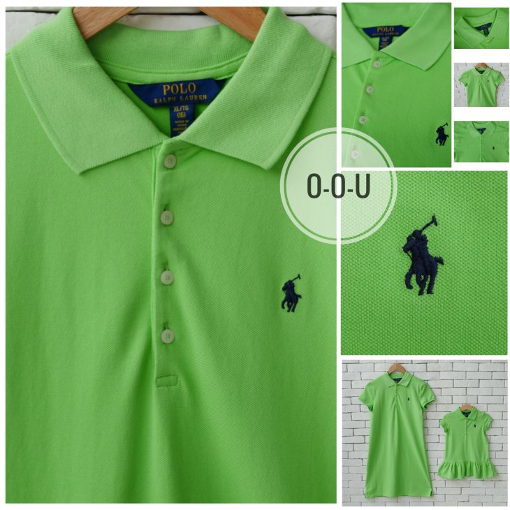 POLO RALPH LAUREN GIRLS COTTON STRETCH MESH POLO DRESS