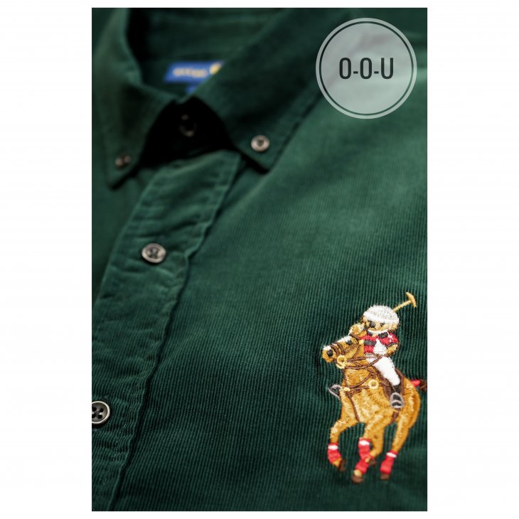 POLO RALPH LAUREN CUSTOM FIT POLO BEAR CORDUROY SHIRT