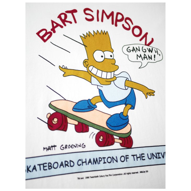 BART SIMPSON SKATEBOARDING COTTON  T-SHIRT
