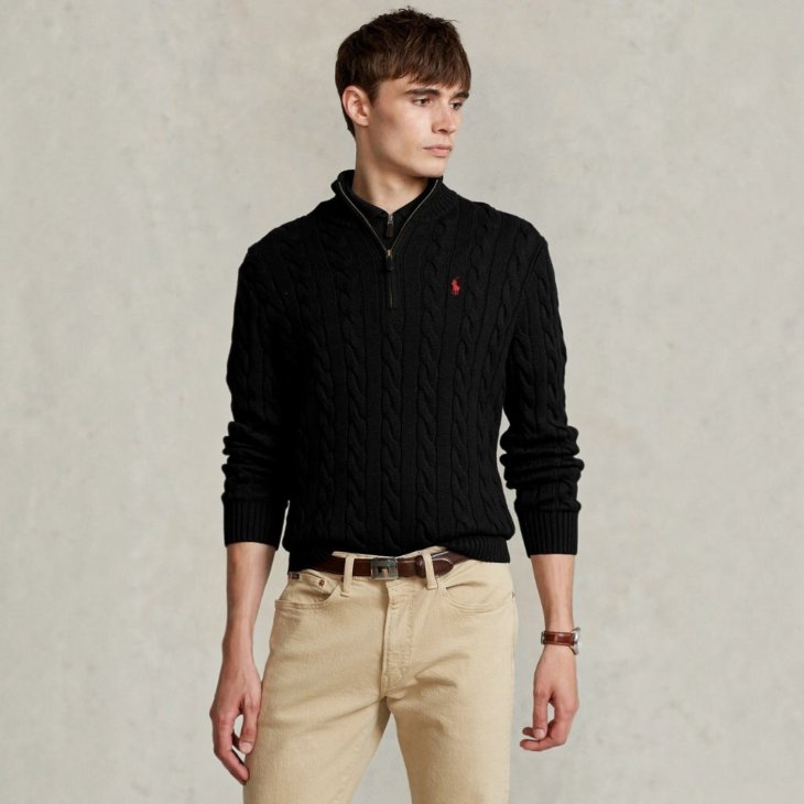 POLO RALPH LAUREN CABLE-KNIT WOOL-CASHMERE JUMPER