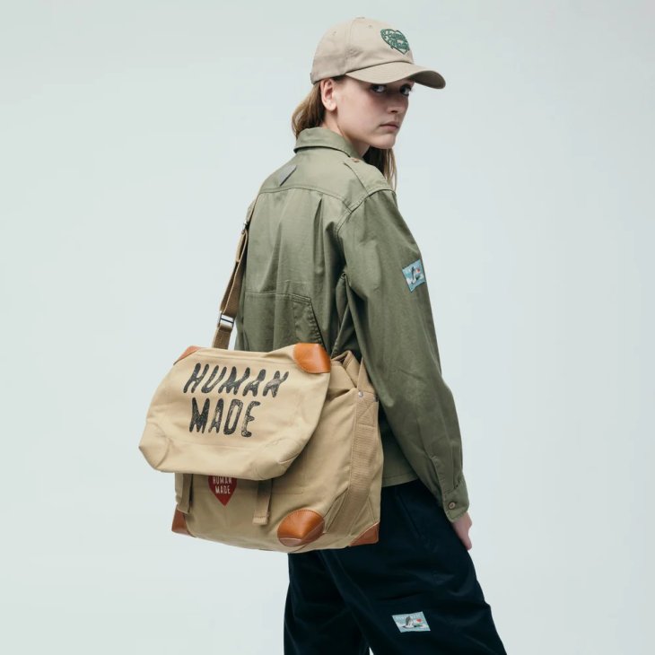 HUMAN MADE CANVAS SHOULDER BAG