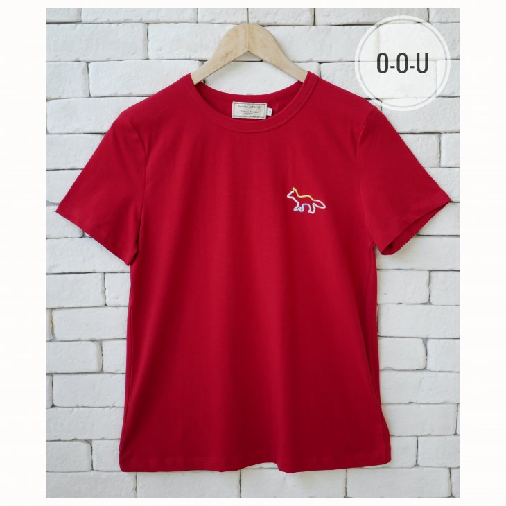 MAISON KITSUNÉ RAINBOW PROFILE FOX T-SHIRT