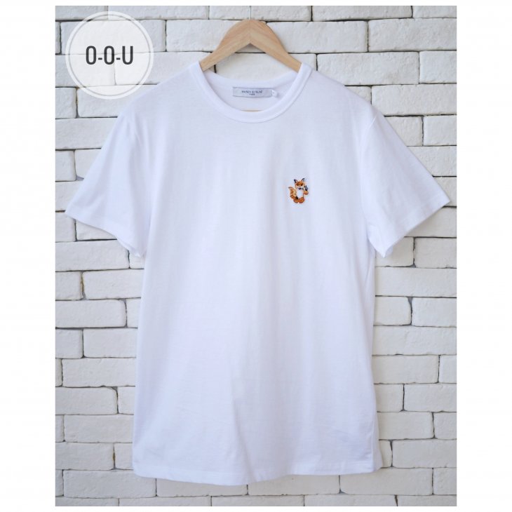 MAISON KITSUNÉ ALL RIGHT FOX PATCH CLASSIC TEE-SHIRT