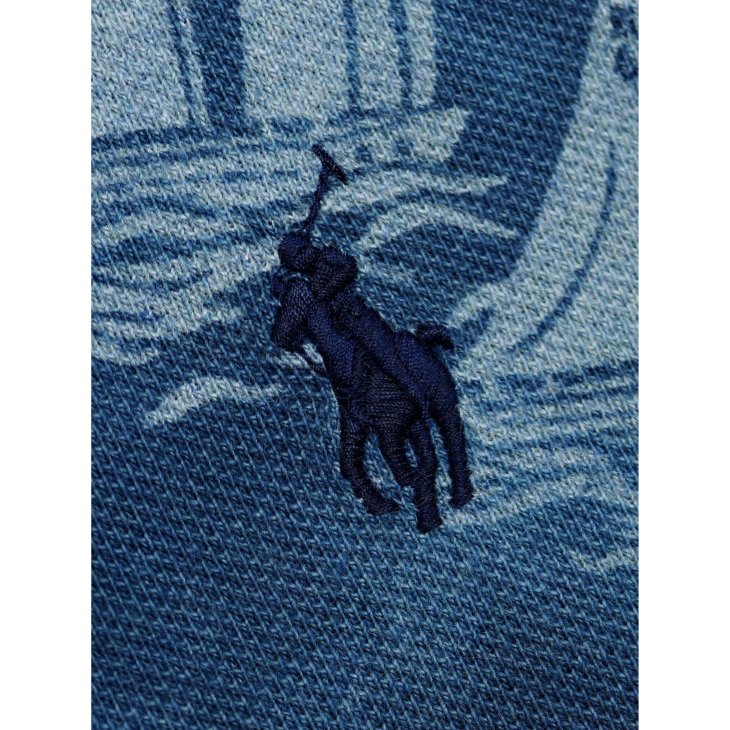 POLO RALPH LAUREN PRINTED MESH POLO SHIRT