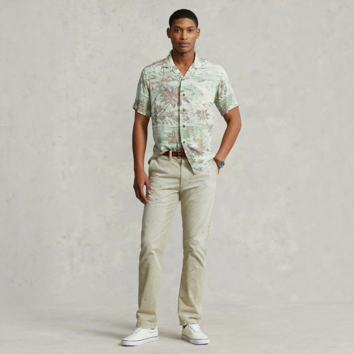POLO RALPH LAUREN CLASSIC FIT TROPICAL-PRINT CAMP SHIRT