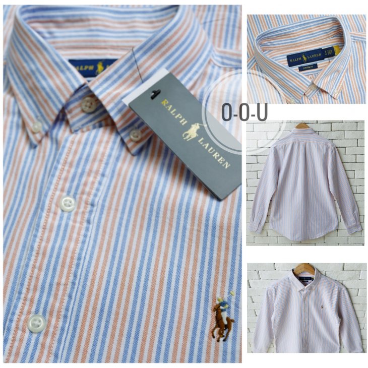 POLO RALPH LAUREN CUSTOM FIT STRIPED OXFORD SHIRT