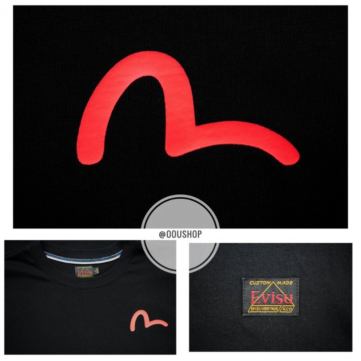 EVISU CARP AND PEACOCK PRINT T-SHIRT