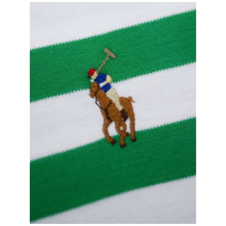 POLO RALPH LAUREN STRIPED COTTON MESH POLO SHIRT