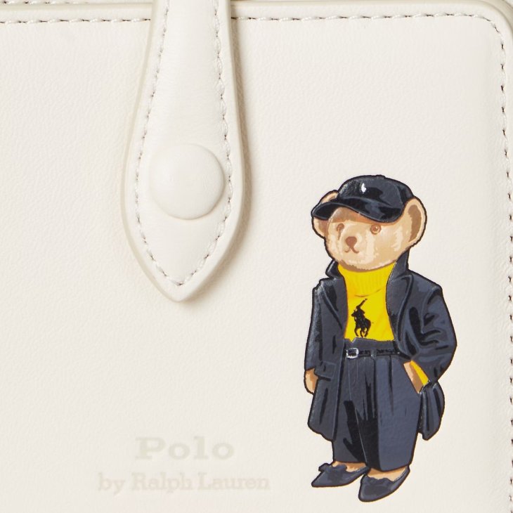 POLO RALPH LAUREN POLO BEAR LEATHER COMPACT WALLET