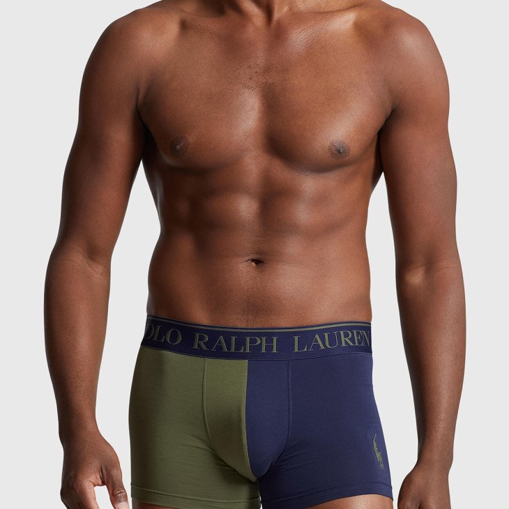 POLO RALPH LAUREN TWO TONE COTTON TRUNKS