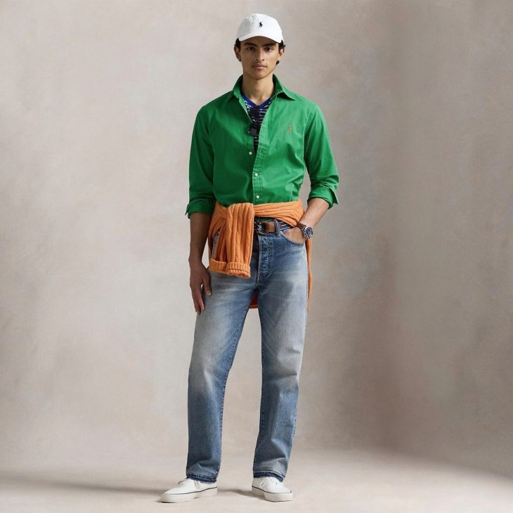 POLO RALPH LAUREN CUSTOM FIT FEATHERWEIGHT TWILL SHIRT