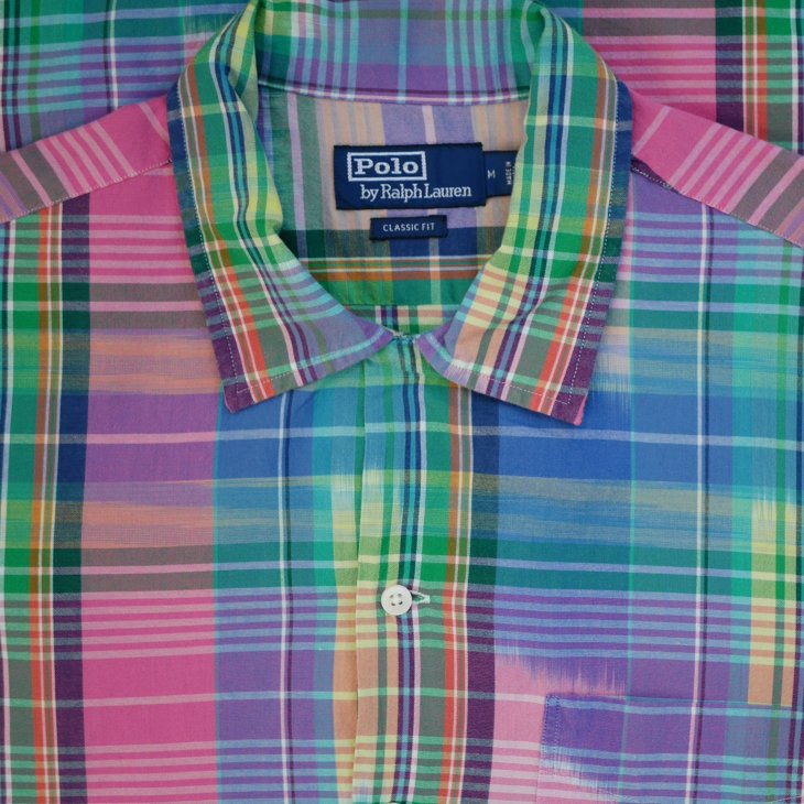 POLO RALPH LAUREN CLASSIC FIT MADRAS CAMP SHIRT