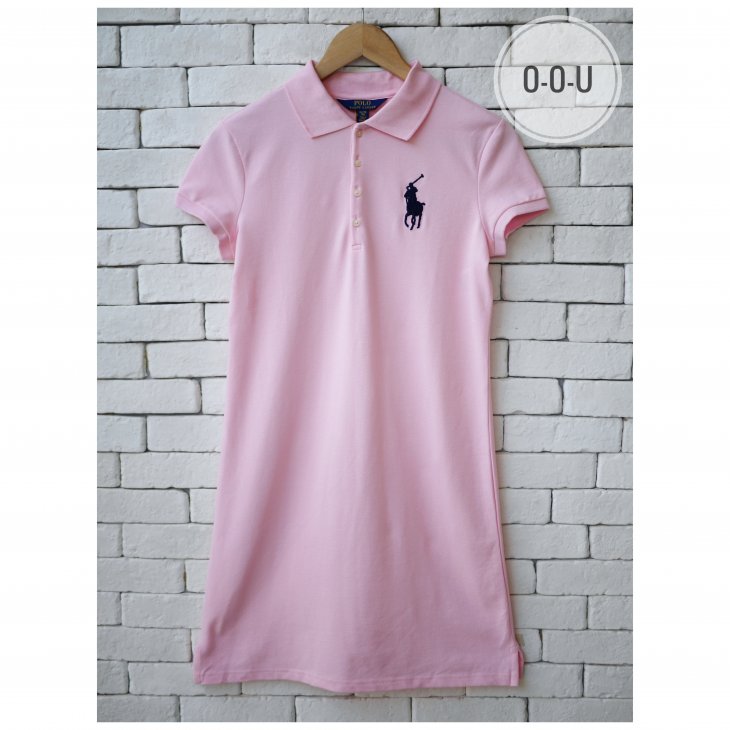 POLO RALPH LAUREN GIRLS BIG PONY COTTON MESH POLO DRESS