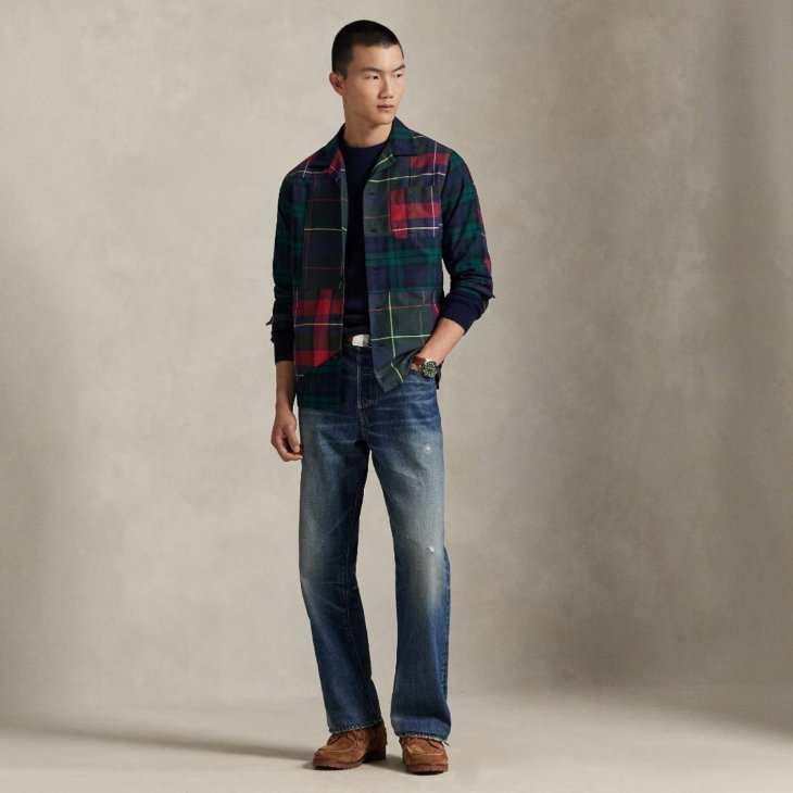 POLO RALPH LAUREN CLASSIC FIT PATCHWORK OXFORD CAMP SHIRT