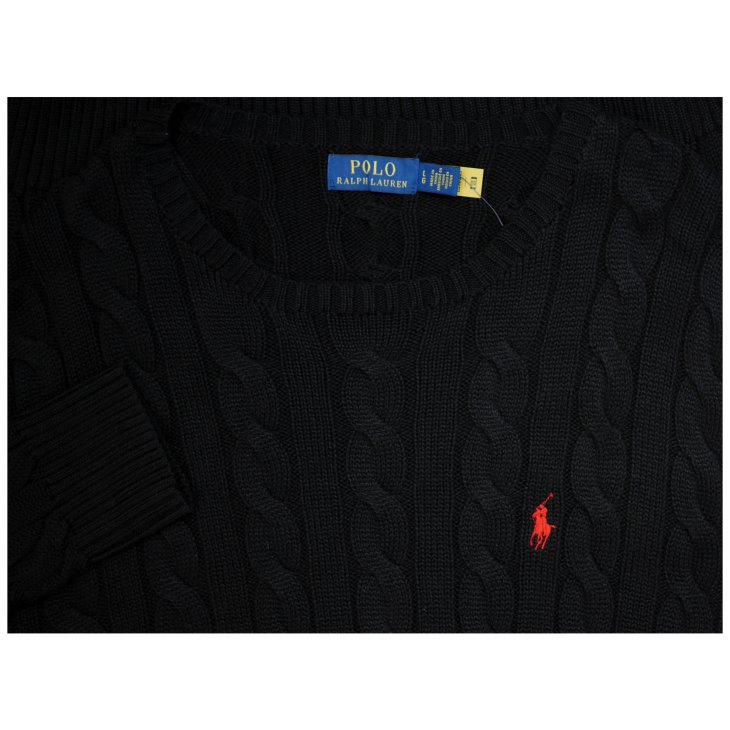 POLO RALPH LAUREN CABLE KNIT COTTON SWEATER