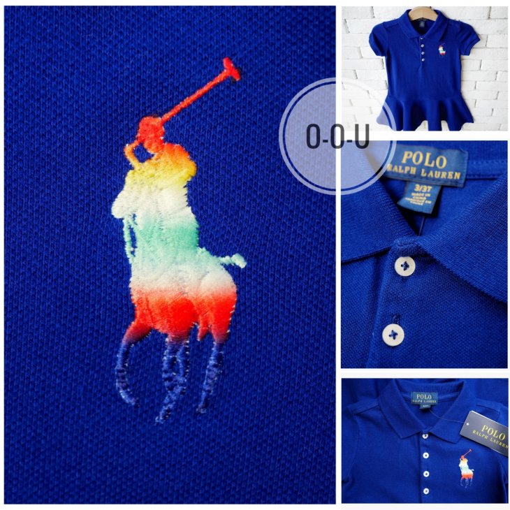 POLO RALPH LAUREN KIDS BIG PONY COTTON MESH POLO DRESS