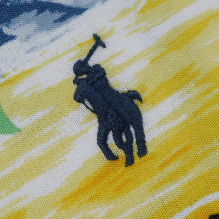 POLO RALPH LAUREN CUSTOM SLIM FIT BEACH-PRINT JERSEY T-SHIRT