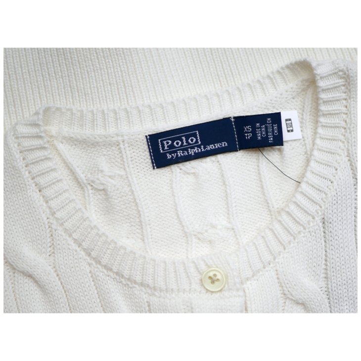 POLO RALPH LAUREN CABLE KNIT SHORT SLEEVE CARDIGAN
