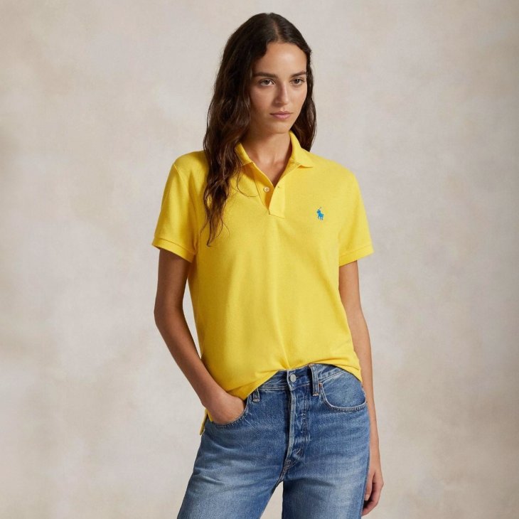 POLO RALPH LAUREN WOMEN CLASSIC FIT MESH POLO SHIRT