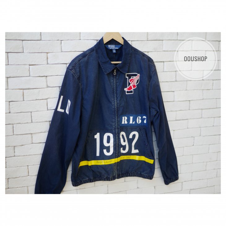 POLO RALPH LAUREN INDIGO STADIUM DENIM JACKET