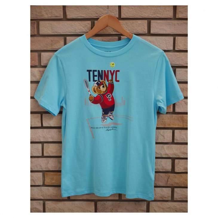 POLO RALPH LAUREN TENNIS BEAR BOYS COTTON TEE