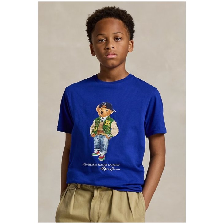 POLO RALPH LAUREN BOYS POLO BEAR COTTON JERSEY T-SHIRT