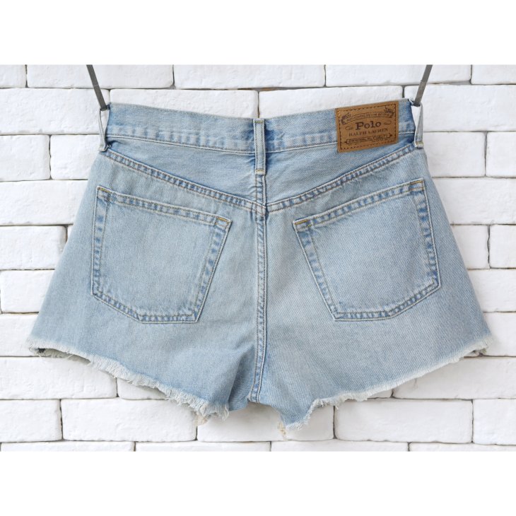POLO RALPH LAUREN WOMEN DESTROYED-HEM DENIM SHORT