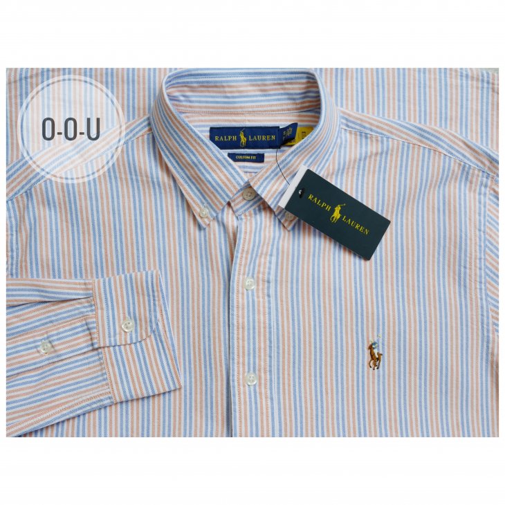 POLO RALPH LAUREN CUSTOM FIT STRIPED OXFORD SHIRT
