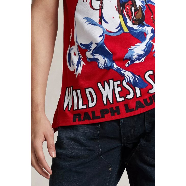 POLO RALPH LAUREN CLASSIC FIT MESH GRAPHIC POLO SHIRT