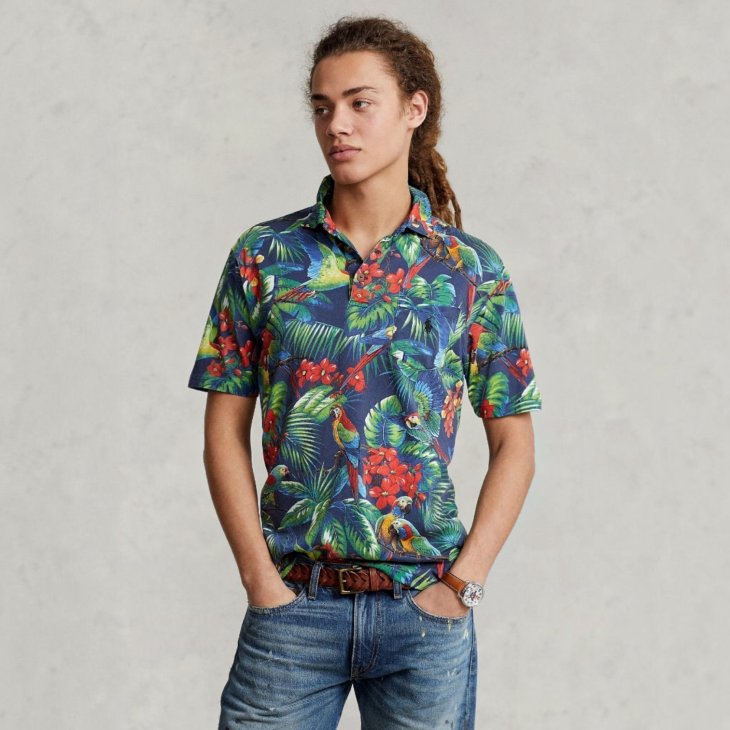 POLO RALPH LAUREN CLASSIC FIT TROPICAL JERSEY POLO SHIRT