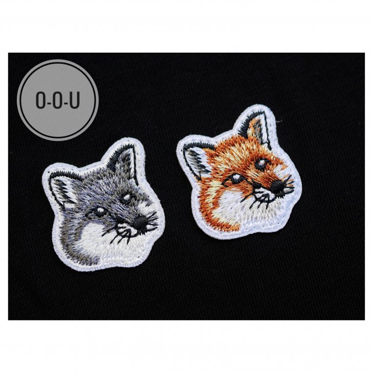 MAISON KITSUNE TEE-SHIRT DOUBLE FOX HEAD PATCH
