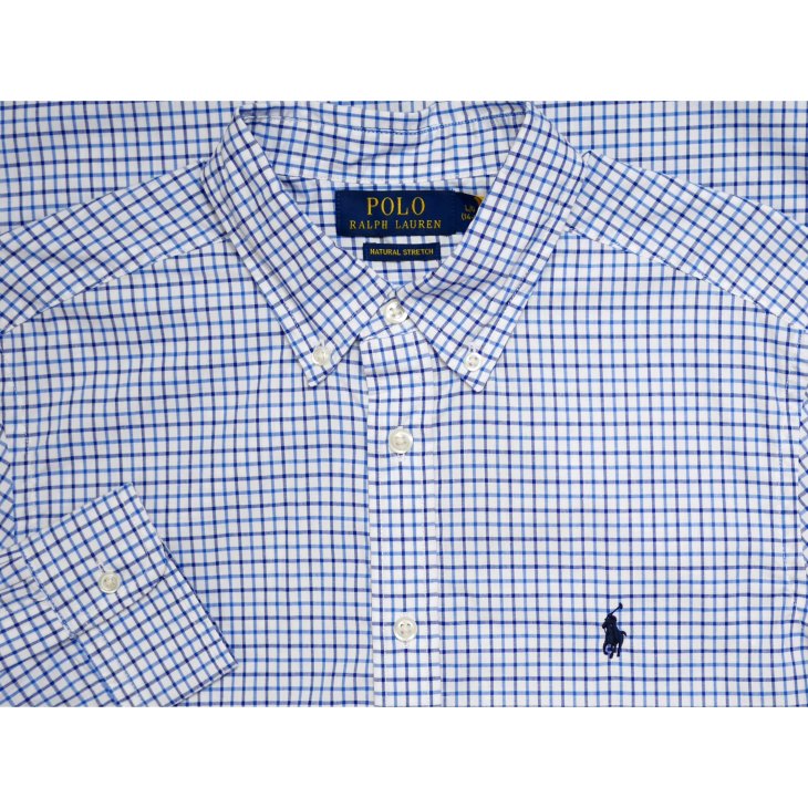 POLO RALPH LAUREN BOYS TATTERSALL COTTON POPLIN SHIRT