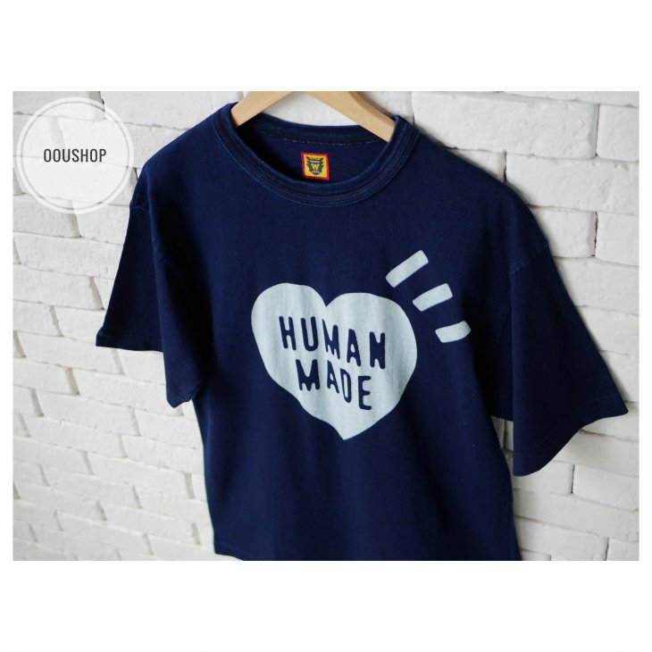 HUMAN MADE INDIGO HEART T-SHIRT