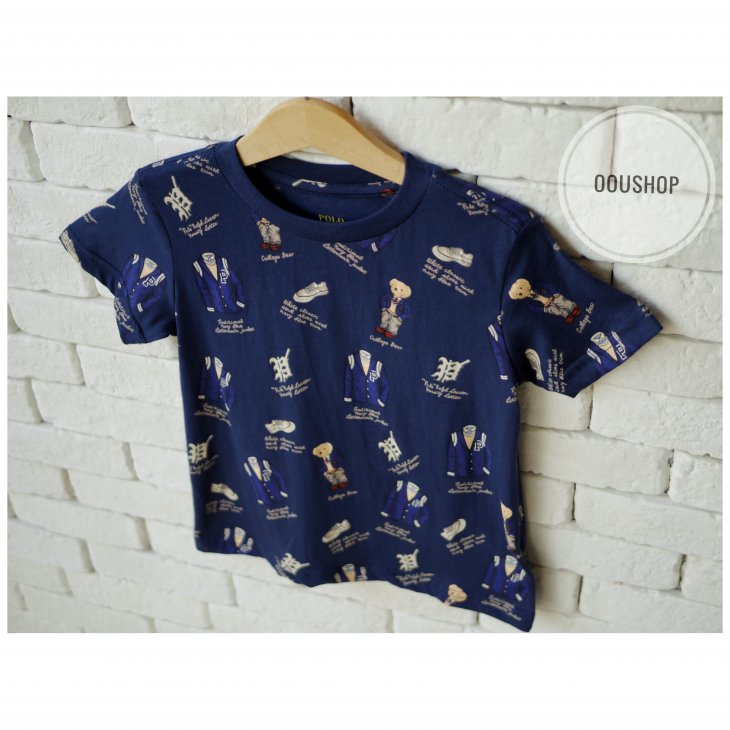 POLO RALPH LAUREN POLO BEAR KIDS COTTON JERSEY TEE