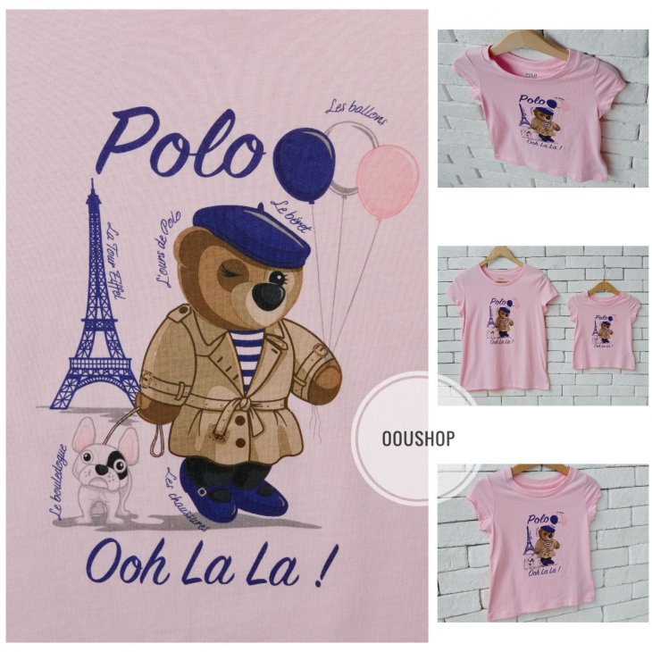 POLO RALPH LAUREN POLO BEAR KIDS COTTON T-SHIRT