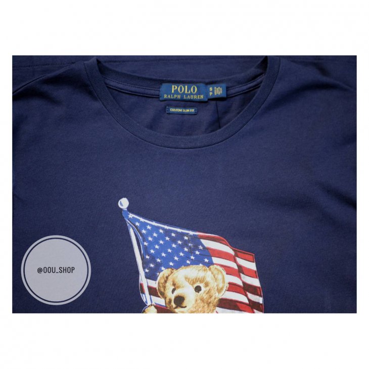 POLO RALPH LAUREN FLAG BEAR COTTON T-SHIRT