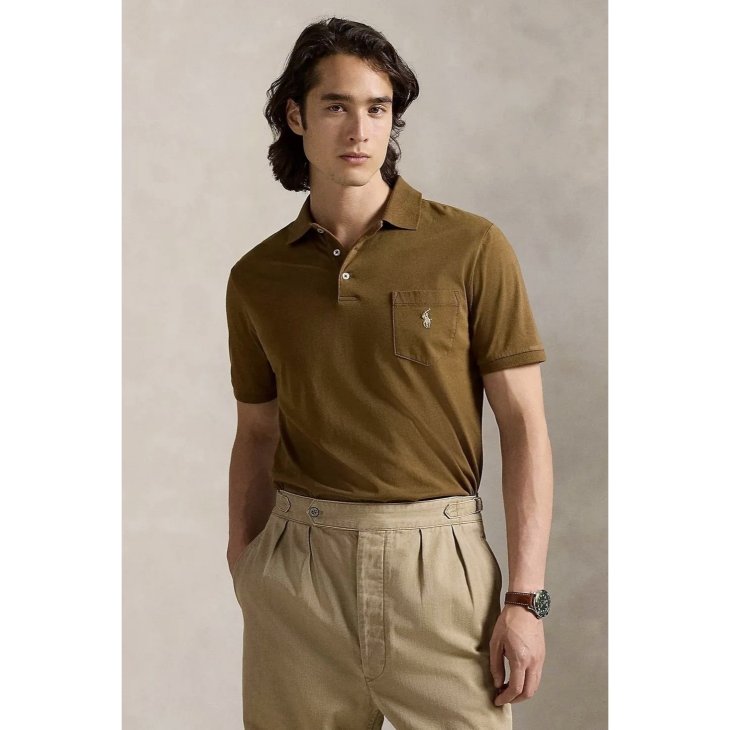 POLO RALPH LAUREN CLASSIC FIT JERSEY POCKET POLO SHIRT
