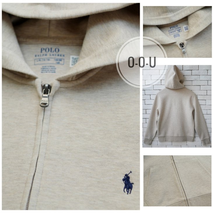 POLO RALPH LAUREN BOYS DOUBLE KNIT FULL ZIP HOODIE