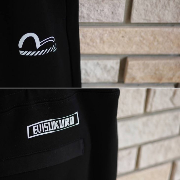 EVISUKURO Striped Graphic Side-print Sweatpants