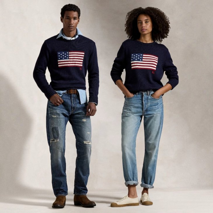 POLO RALPH LAUREN THE ICONIC FLAG SWEATER