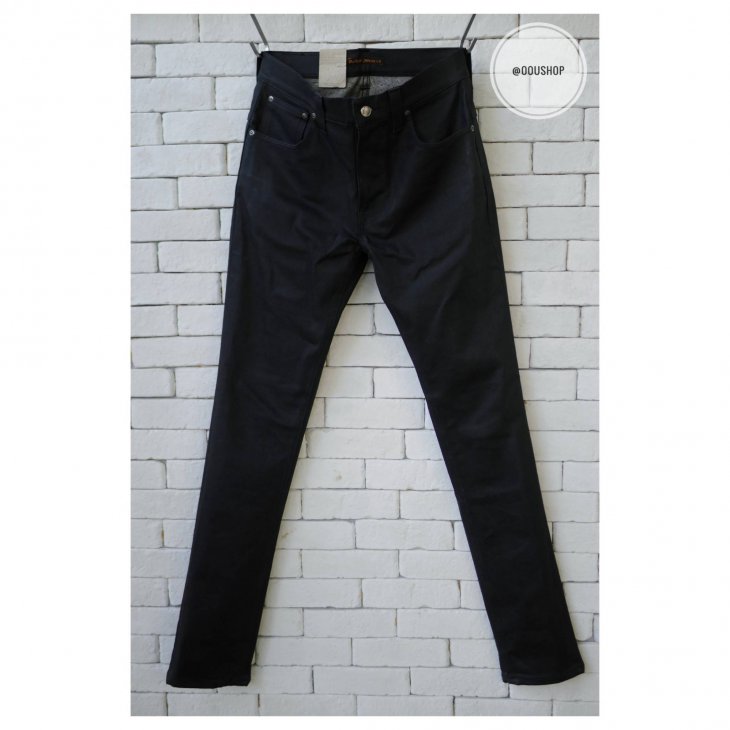 NUDIE JEANS THIN FINN DRY BLACK COATED