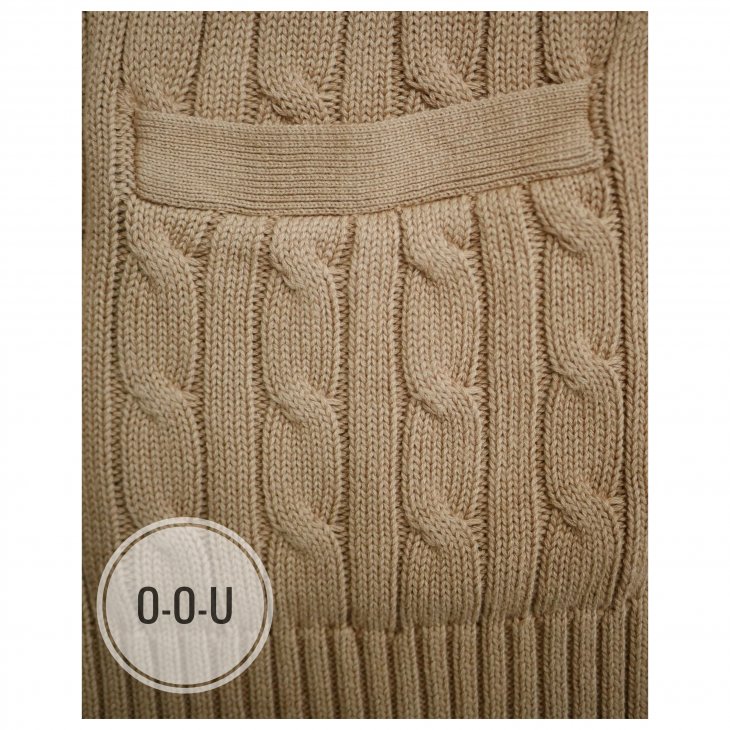 POLO RALPH LAUREN KIDS CABLE-KNIT COTTON V-NECK CARDIGAN