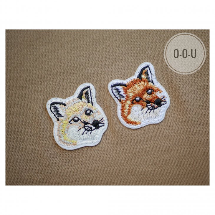 MAISON KITSUNE TEE-SHIRT DOUBLE FOX HEAD PATCH