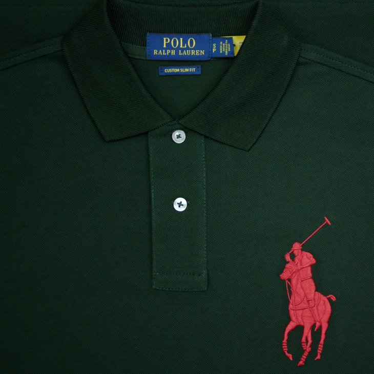 POLO RALPH LAUREN CUSTOM SLIM FIT BIG PONY MESH POLO SHIRT