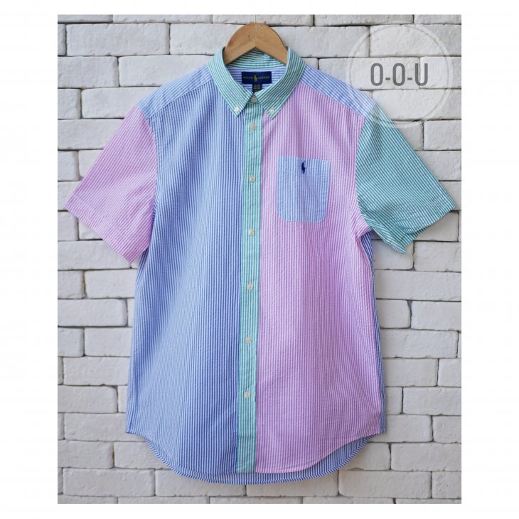 POLO RALPH LAUREN BOYS SEERSUCKER SHORT-SLEEVE FUN SHIRT