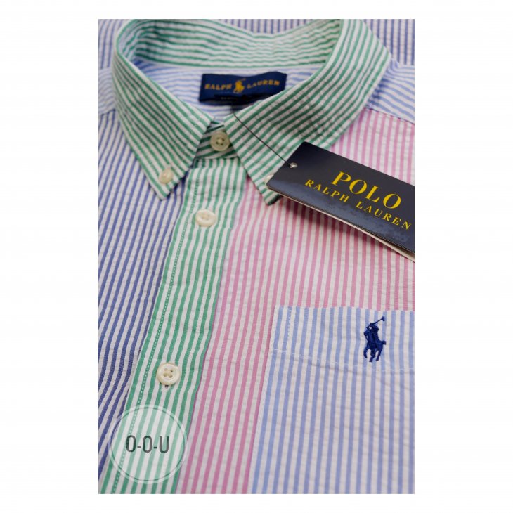 POLO RALPH LAUREN BOYS SEERSUCKER SHORT-SLEEVE FUN SHIRT