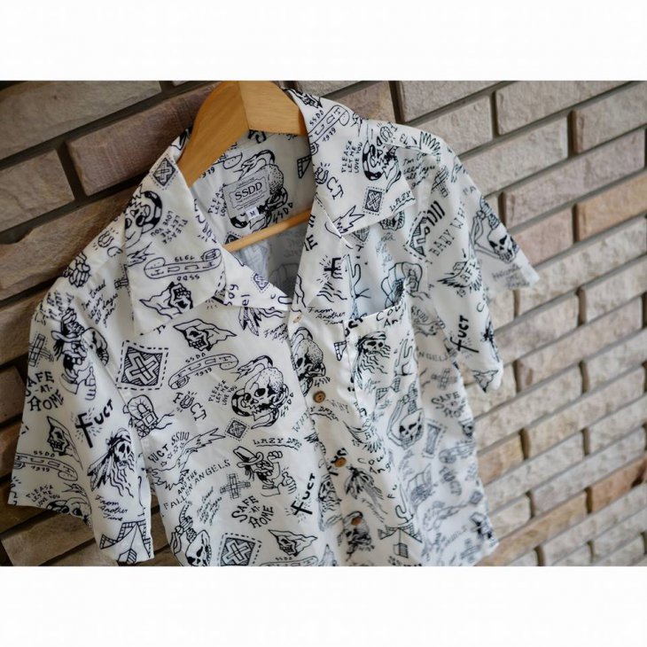 FUCT SSDDSafe At Home Aloha Shirt - Burgundy